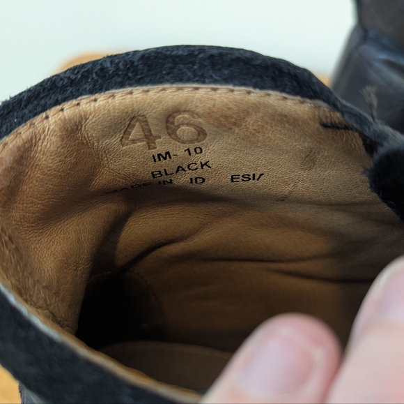 Blackstone Black Leather Lace-up Boots Mens EU 46 - Picture 5 of 16